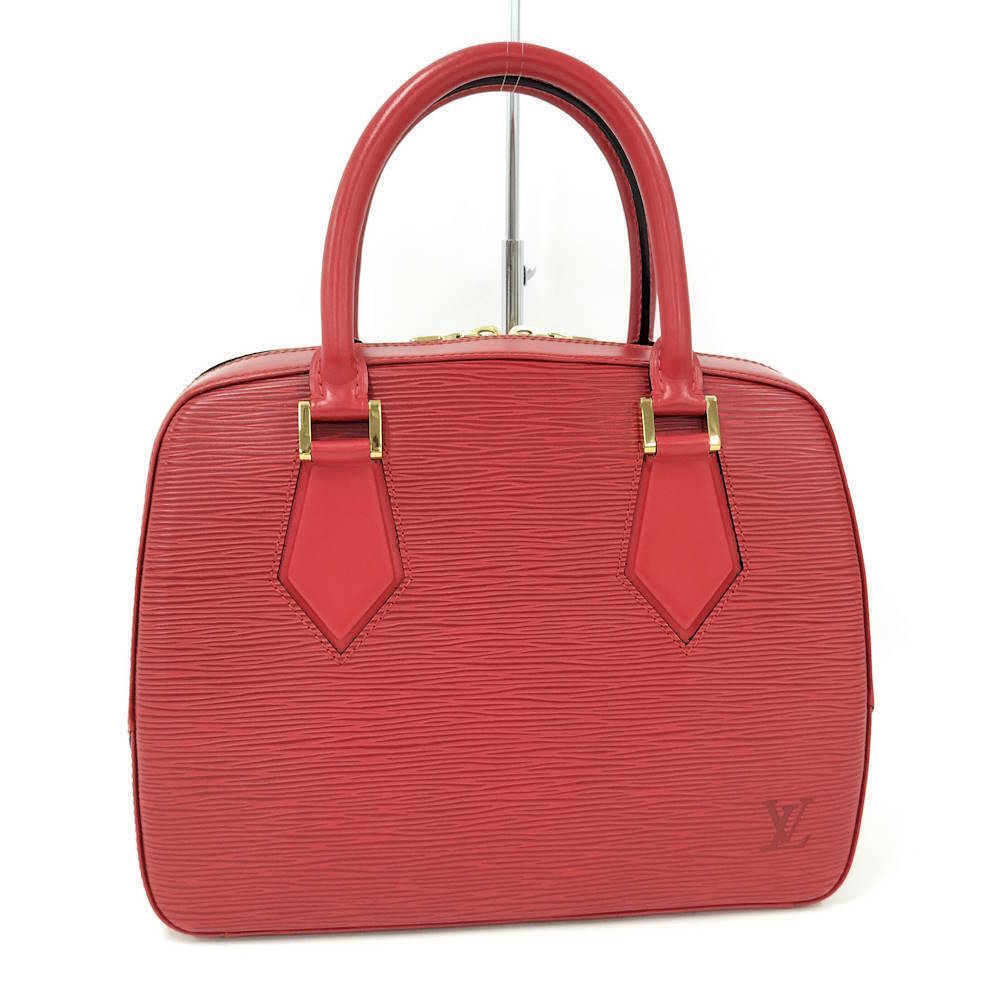 Louis Vuitton Sablon Handbag Epi Leather Red